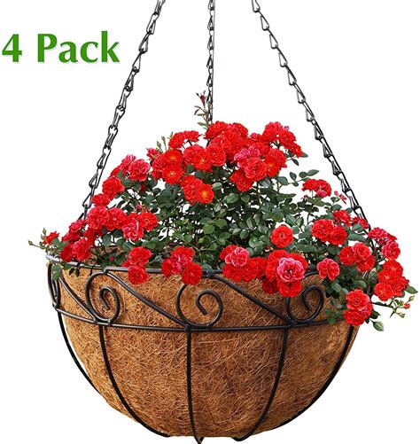 metal hanging planter boxes|outdoor hanging planters and baskets.